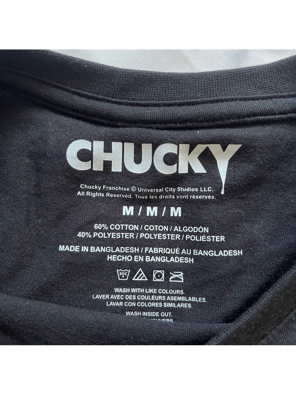 Chucky Wanna Play? Horror Movie Halloween Graphic Tee Medium - Picture 4 of 7